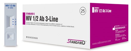 Експрес-тест для виявлення антитіл до ВІЛ 1/2 3 лінії STANDARD Q